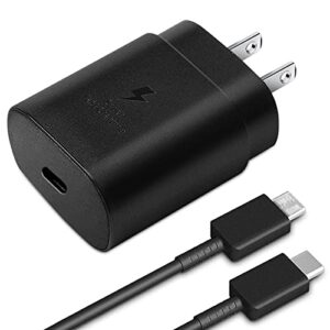 usb c superfast charger, usb type-c to usb type-c cable 5ft and 25w wall charger fast charging pd adapter compatible with samsung galaxy ultra s23/s22/s21/s20+ note 20/10 z fold/flip a71 a53 (1-pack)