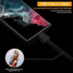 USB C Superfast Charger, USB Type-C to USB Type-C Cable 5ft and 25W Wall Charger Fast Charging PD Adapter Compatible with Samsung Galaxy Ultra S23/S22/S21/S20+ Note 20/10 Z Fold/Flip A71 A53 (1-Pack)