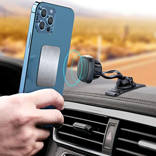 eSamcore Phone Holder for Car - Magnetic Car Phone Mount for Vehicle Dashboard, [Double 360 Adjustable Stand] Cell Phone Automobile Cradles with Strong Magnets for iPhone