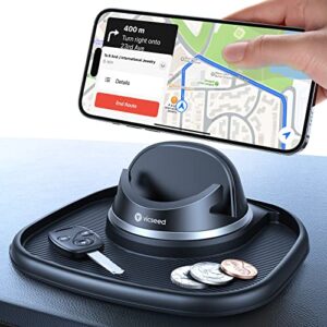 vicseed 2023 upgraded dashboard phone holder car [no.1 stable, never slip& fall] reusable silicone phone mount for car dash anti-slip pad mat car phone holder mount fit iphone 14 pro max all phones