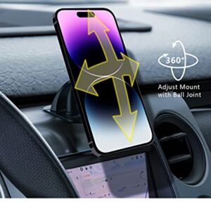 SUPERONE Mag Safe Car Mount for Dashboard [23 Strong N55 Magnets] iPhone MagSafe Phone Mount for car 360° Rotation Adjustable Magnetic Phone Holder, Only Fit for iPhone 14 13 12 Pro/Max/Mini