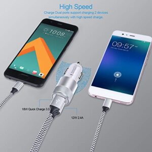 USB Fast Charger Kit for Samsung Galaxy A53 5G S23 Ultra S22 S21 Ultra 5G S20 FE S10 Plus A54 A73 A72 A71 A52 A14 A13 Note20, Quick Charge 3.0 Wall Charger+Rapid Car Charger Adapter+2 USB C Cable 3FT