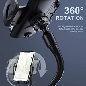 Car Cup Holder Phone Mount, Cup Phone Holder for Car 360° Adjustable Gooseneck Car Phone Holder for Cell Phone, iPhone,Samsung,Huawei,LG, Sony, Nokia GPS and More, Black