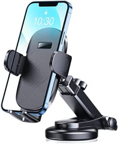 ruiwwo phone mount for car, car phone holder dashboard & windshield, [strong suction] universal cell phone holder car compatible with iphone 13 pro max/12/11/xs/8 and more