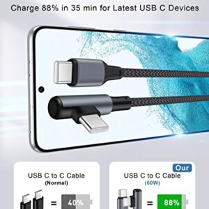 Super Fast Charger Type C, 2Pack 25W USB C Wall Charger Block with Right Angle 10FT Long USB C to USB-C Cable Fast Charging for Samsung Galaxy S23/S23+/S23 Ultra/S22/S22 Ultra/S21/S20/Note 20/Z Fold 4