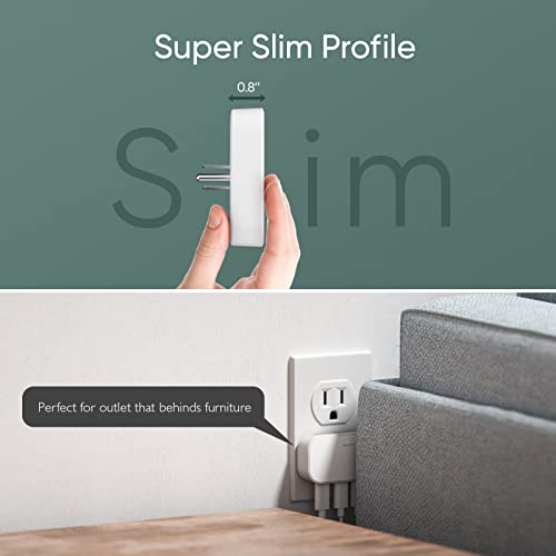 Slim Flat USB Wall Charger, elecegg Ultra Thin 3 Port Wall Adapter with Smart IC, Low Profile Block Power Cube for iPhone, iPad, iPod, Android, Samsung Galaxy, and More