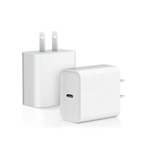 usb c fast charger block【2-pack】 20w usb c wall charger pd 3.0 power brick adapter compatible with iphone 13/12/11 pro max/pro/mini/xs max/xr/x, ipad pro 2020