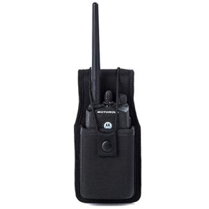 luiton universal radio case two way radio holder universal pouch for walkie talkies nylon holster accessories for motorola mt500, mt1000, mts2000 and similar models (1 pack)