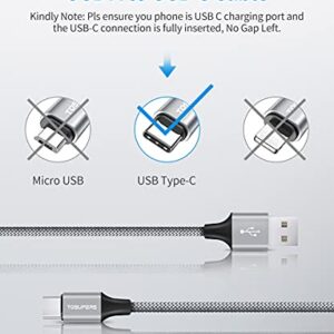 [10ft, 3-Pack] USB C Cable Fast Charging USB A to C Type Charger Cord Nylon Braided Compatible with Samsung Galaxy S21 S20 A10e A21 A20 A50 A51 S10e S10 Note 20 10 Ultra Plus 5G, LG Stylo 6 5 4 K51