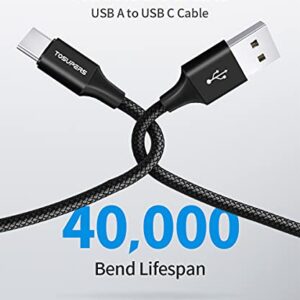 [10ft, 3-Pack] USB C Cable Fast Charging USB A to C Type Charger Cord Nylon Braided Compatible with Samsung Galaxy S21 S20 A10e A21 A20 A50 A51 S10e S10 Note 20 10 Ultra Plus 5G, LG Stylo 6 5 4 K51