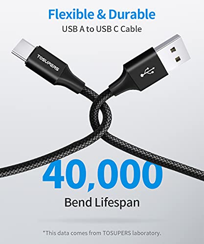 [10ft, 3-Pack] USB C Cable Fast Charging USB A to C Type Charger Cord Nylon Braided Compatible with Samsung Galaxy S21 S20 A10e A21 A20 A50 A51 S10e S10 Note 20 10 Ultra Plus 5G, LG Stylo 6 5 4 K51