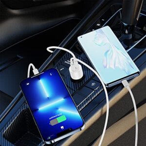for iPhone 14 13 12 Pro Car Charger Fast Charging,[Apple MFi Certified]Usb Type C Car Charger Fast Charge,45W Dual Port Car Adapter&2 Pack C to Lightning Cable-Car Accessories for iPhone/iPad/Airpods
