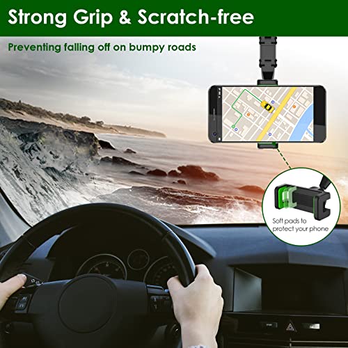 TooCust Multifunctional Rearview Mirror Phone Holder, Rotatable and Retractable Car Phone Holder,360° Rotating Multifunctional Car Rearview Mirror Phone Holder, Rearview Mirror Phone Holder for Car