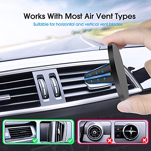 TechMatte MagGrip Car Vent Mount, Magnetic Air Vent Phone Holder Compatible with iPhone 14 14 Plus 14 Pro Max iPhone 13 12 Pro Max Mini MagSafe Case