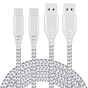long usb type c charger cable 10ft 2pack charging cord for samsung galaxy s20 s21 plus ultra fe 5g a10e a11 a71 a20s a72 a12 a13 a52 a53 a23,note10,s20plus,nokia 7.2 6.2 8.3 8-v,fast charge power wire