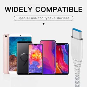 Long USB Type C Charger Cable 10ft 2Pack Charging Cord for Samsung Galaxy S20 S21 Plus Ultra FE 5G A10E A11 A71 A20S A72 A12 A13 A52 A53 A23,Note10,S20Plus,Nokia 7.2 6.2 8.3 8-V,Fast Charge Power Wire