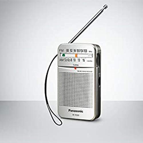 Panasonic RF-P50d Pocket AM/FM Radio Silver RF-P50D