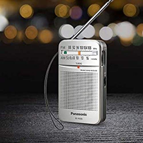 Panasonic RF-P50d Pocket AM/FM Radio Silver RF-P50D