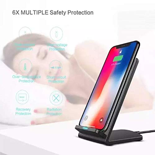 BoxWave Charger Compatible with LG G8 ThinQ (Charger by BoxWave) - Wireless QuickCharge Stand, No Cord; no Problem! Charge Your Phone with Ease! for LG G8 ThinQ - Jet Black