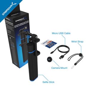 SABRENT Bluetooth Selfie Stick with Built in 5200mAh Battery Charger (GR-SSTK)