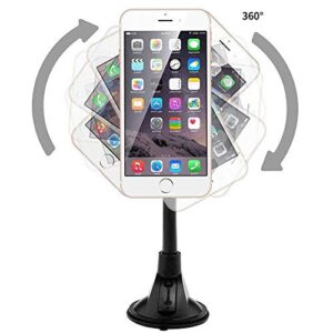 WeTest Universal Magnetic Cradle Windshield Dashboard Cell Phone Mount Holder with 7.8 Inches Flexible Aluminum Arm