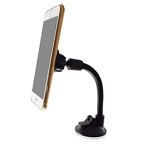 WeTest Universal Magnetic Cradle Windshield Dashboard Cell Phone Mount Holder with 7.8 Inches Flexible Aluminum Arm