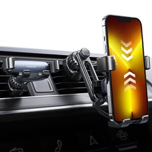 ainope car phone holder mount 2023 gravity vent phone mount for car with extention&short air vent clip never blocking cell phone holder mount for car vent compatible with iphone 14 pro max 13 and more