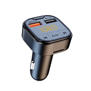 bluetooth adapter for car，bluetooth fm transmitter for car,mp3 player qc3.0 quick charge for all smartphones audio players，supports tf/sd card and usb