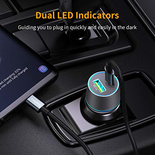 Fast USB C Car Charger,Compatible with Google Pixel 7/7 Pro/6/6a/6 Pro/5a/5/4a/4/4 XL/3 XL/3/3a XL/3a/2, 30W Power Delivery & Quick Charge 3.0 Car Adapter (Fast Charging Type C Cable 3.3Ft Included)