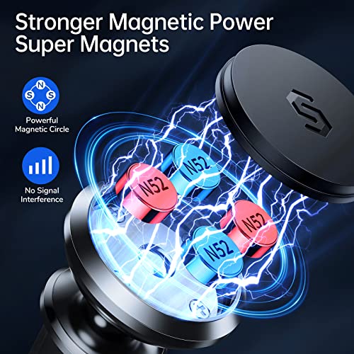 Syncwire Magnetic Phone Holder for Car, Super Strong Magnet Car Phone Holder Mount Air Vent 360° Rotatable Cell Phone Holder Mount for Car Compatible iPhone 14 13 12 11, Pro, Pro Max, X XS XR,Android