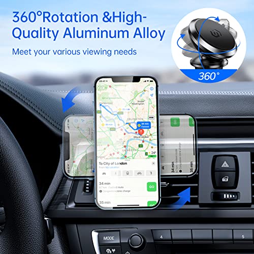 Syncwire Magnetic Phone Holder for Car, Super Strong Magnet Car Phone Holder Mount Air Vent 360° Rotatable Cell Phone Holder Mount for Car Compatible iPhone 14 13 12 11, Pro, Pro Max, X XS XR,Android