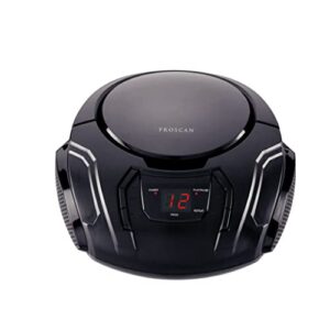 proscan elite portable cd boombox with am/fm radio (black)