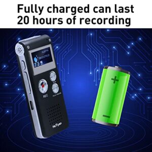 Digital Voice Recorders 8GB Audio Recorder Voice Activated Recorder for Lectures, Meetings, Interviews Recording Device Tape Recorder with Microphone USB Cable, MP3 Player (8GB)