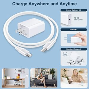 USB C Pixel 7 6 Charger Fast Charger for Google Pixel 7 Pro 6a 6 Pro 5a 5 4a 4 XL 3a 3XL 2,Samsung S23 S22 Ultra S21 FE S20 Z flip 4 3 A13, 20W PD Power Adapter Wall Charger Box+6ft Type C to C Cable