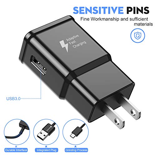 Type C Charger, Adaptive Fast Charging Wall Charger Kit Set with USB-C Cable, Compatible with Samsung Galaxy S22/S22+/S22, S21 /S21, Ultra 5G /S20 / S10 / S10+ / S10e / S8 / S9 / Plus/Edge/Active