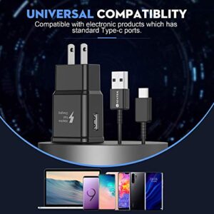 Type C Charger, Adaptive Fast Charging Wall Charger Kit Set with USB-C Cable, Compatible with Samsung Galaxy S22/S22+/S22, S21 /S21, Ultra 5G /S20 / S10 / S10+ / S10e / S8 / S9 / Plus/Edge/Active