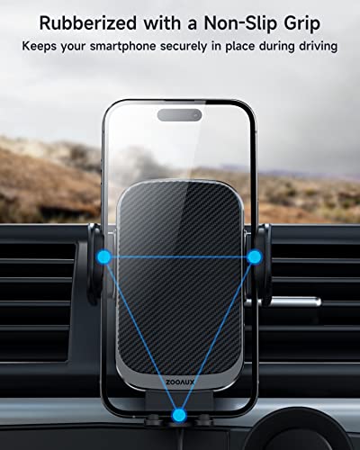 ZOOAUX Wireless Car Charger Vent Mount, 15W Fast Charging Auto-Clamping Car Mount, Air Vent Car Phone Holder for iPhone 13/13 mini/12/11/XS/XR/X/8,Samsung S22/S21/S20/S10/S9 Note 10(Grey)