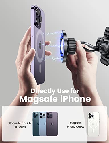 eSamcore Magnetic Phone Holder for Car, iPhone MagSafe Car Mount Strong Phone Magnet for Car Dashboard Cell Phone Holder Car Fits Mag Safe iPhone 14/13/ 12 Pro Max & Android Phones