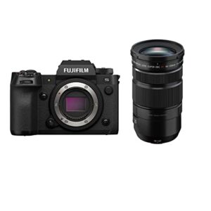 fujifilm x-h2s mirrorless digital camera body with xf 18-120mm f/4 lm pz wr lens black