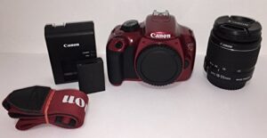 canon eos rebel t5 digital slr camera kit with ef-s 18-55mm is ii lens – red
