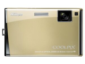 nikon coolpix s60 10mp digital camera with 5x optical vibration reduction (vr) zoom (platinum bronze)