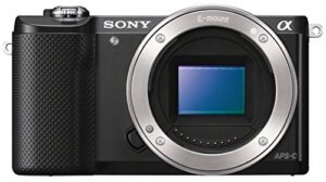 sony alpha a5000 ilce5000/b 20.1mp mirrorless digital camera body only (black)