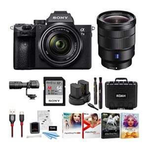 sony a7 iii full frame mirrorless interchangeable lens camera with 28-70mm and 16-35mm f/4 za oss lens bundle