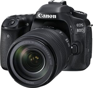 canon eos 80d digital slr kit with ef-s 18-135mm f/3.5-5.6 image stabilization usm lens (black) (renewed)