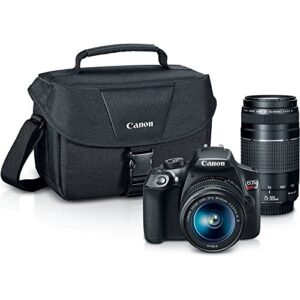 Canon EOS Rebel T6 Digital SLR Camera Kit with EF-S 18-55mm and EF 75-300mm Zoom Lenses (Black) (Renewed)