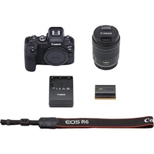 Canon EOS R6 Mirrorless Digital Camera with 24-105mm f/4-7.1 Lens (4082C022) + 64GB Memory Card + Case + Corel Photo Software + LPE6 Battery + External Charger + Card Reader + More (Renewed)