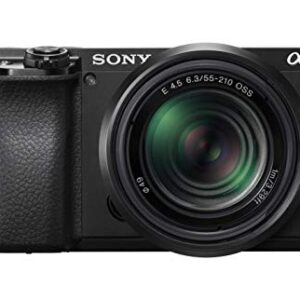 Sony Alpha A6100 Mirrorless Camera with 16-50mm and 55-210mm Zoom Lenses, ILCE6100Y/B, Black