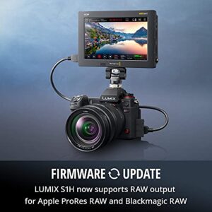 PANASONIC LUMIX S1H Digital Mirrorless Video Camera with 24.2 Full Frame Sensor, 6K/24p Video Recording Capability, V-Log/V-Gamut, and Multi-Aspect Recording