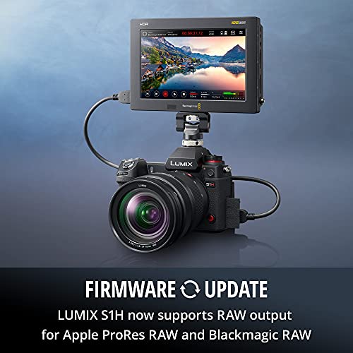 PANASONIC LUMIX S1H Digital Mirrorless Video Camera with 24.2 Full Frame Sensor, 6K/24p Video Recording Capability, V-Log/V-Gamut, and Multi-Aspect Recording