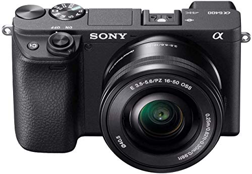 Sony Alpha a6400 Mirrorless Camera: Compact APS-C Interchangeable Lens Digital Camera with Real-Time Eye Auto Focus, 4K Video & Flip Up Touchscreen - ILCE-6400/B Body (Renewed)